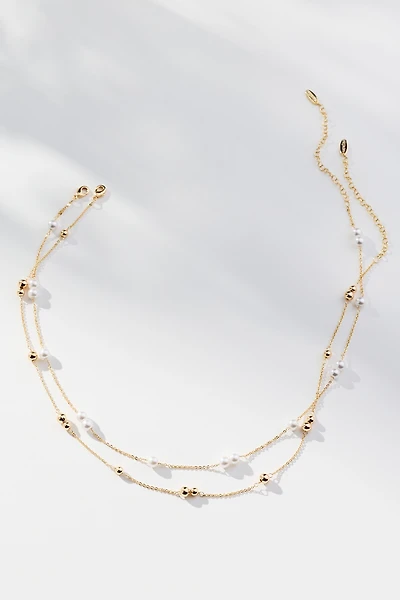 Delicate Pearl Bead Necklaces, Set of 2