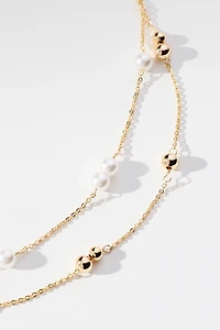 Delicate Pearl Bead Necklaces, Set of 2