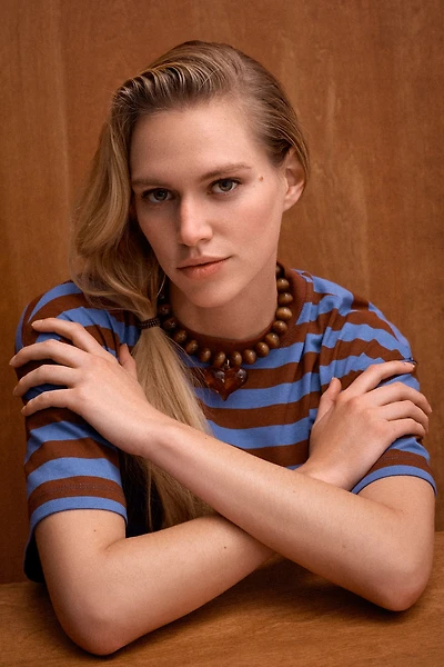 Mod Beaded Pendant Necklace