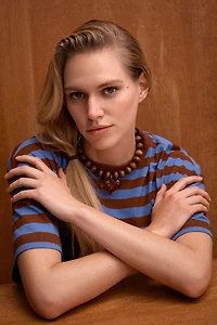 Mod Beaded Pendant Necklace