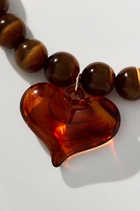 Mod Beaded Pendant Necklace