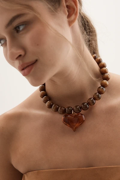 Mod Beaded Pendant Necklace