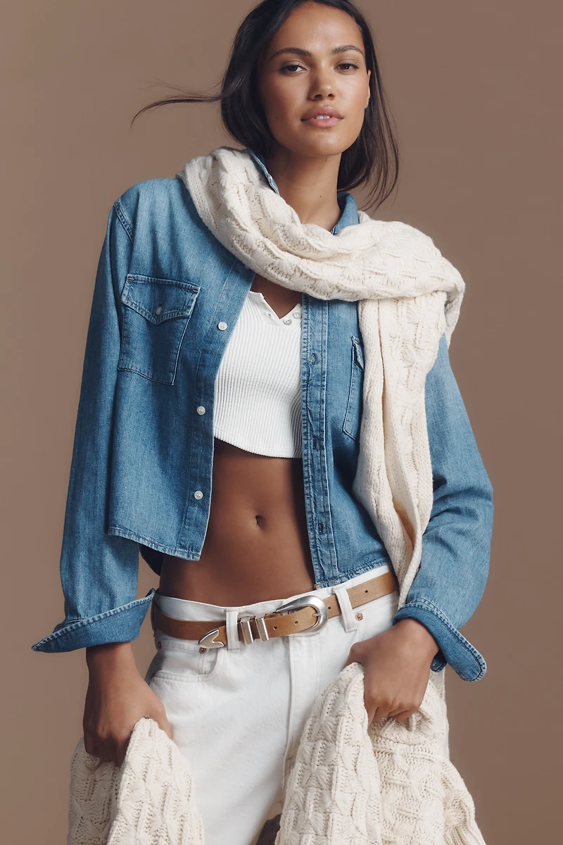 By Anthropologie Cable-Knit Scarf