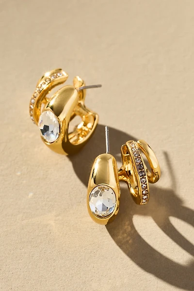 Huggie Hoop Crawler Earrings