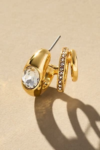 Huggie Hoop Crawler Earrings