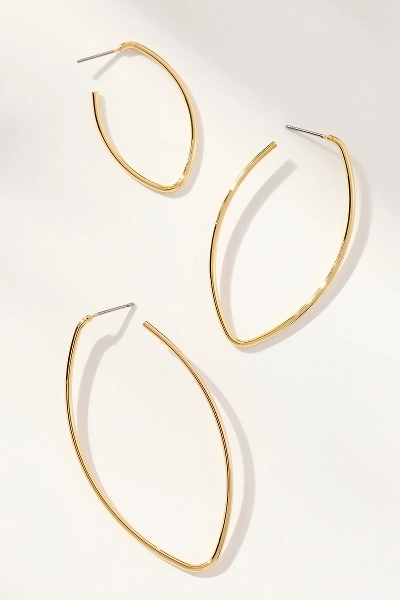 Graduated Hoop Earrings, Set of 3