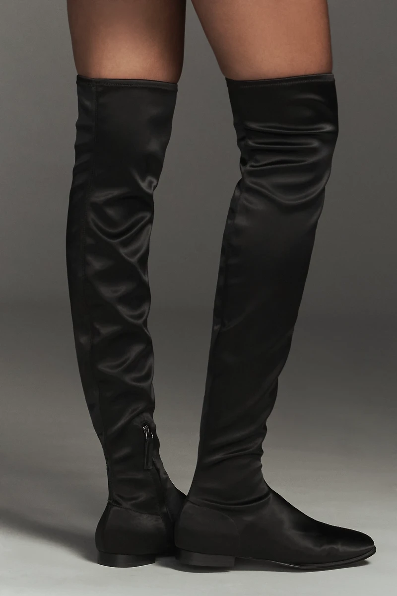 Bibi Lou Satin Over-The-Knee Boots