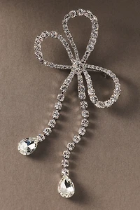 Jennifer Behr Evelyn Crystal Bow Brooch