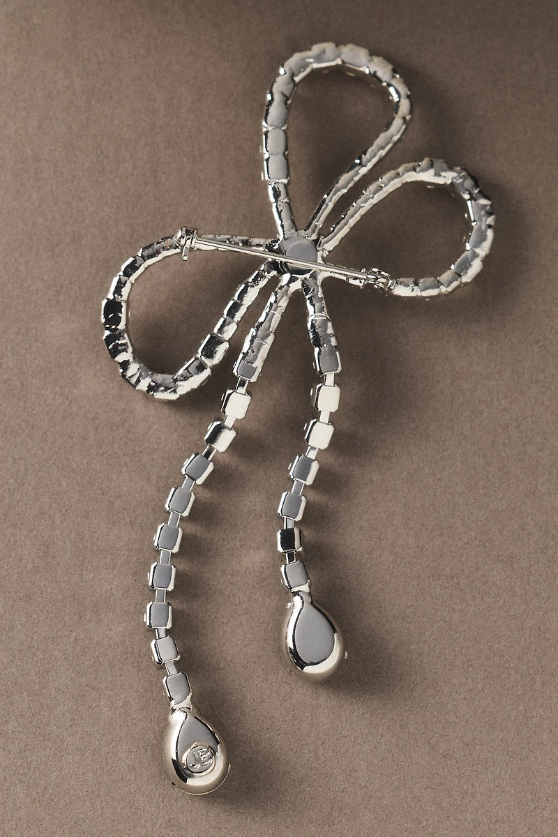 Jennifer Behr Evelyn Crystal Bow Brooch