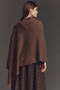 By Anthropologie Lightweight Shimmer Knit Poncho