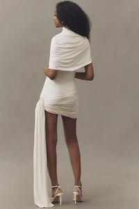 Deme by Gabriella Colette Short-Sleeve Mini Cape Dress