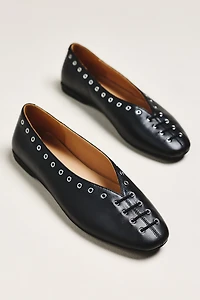 Silent D Lonny Grommet Lace-Up Flats