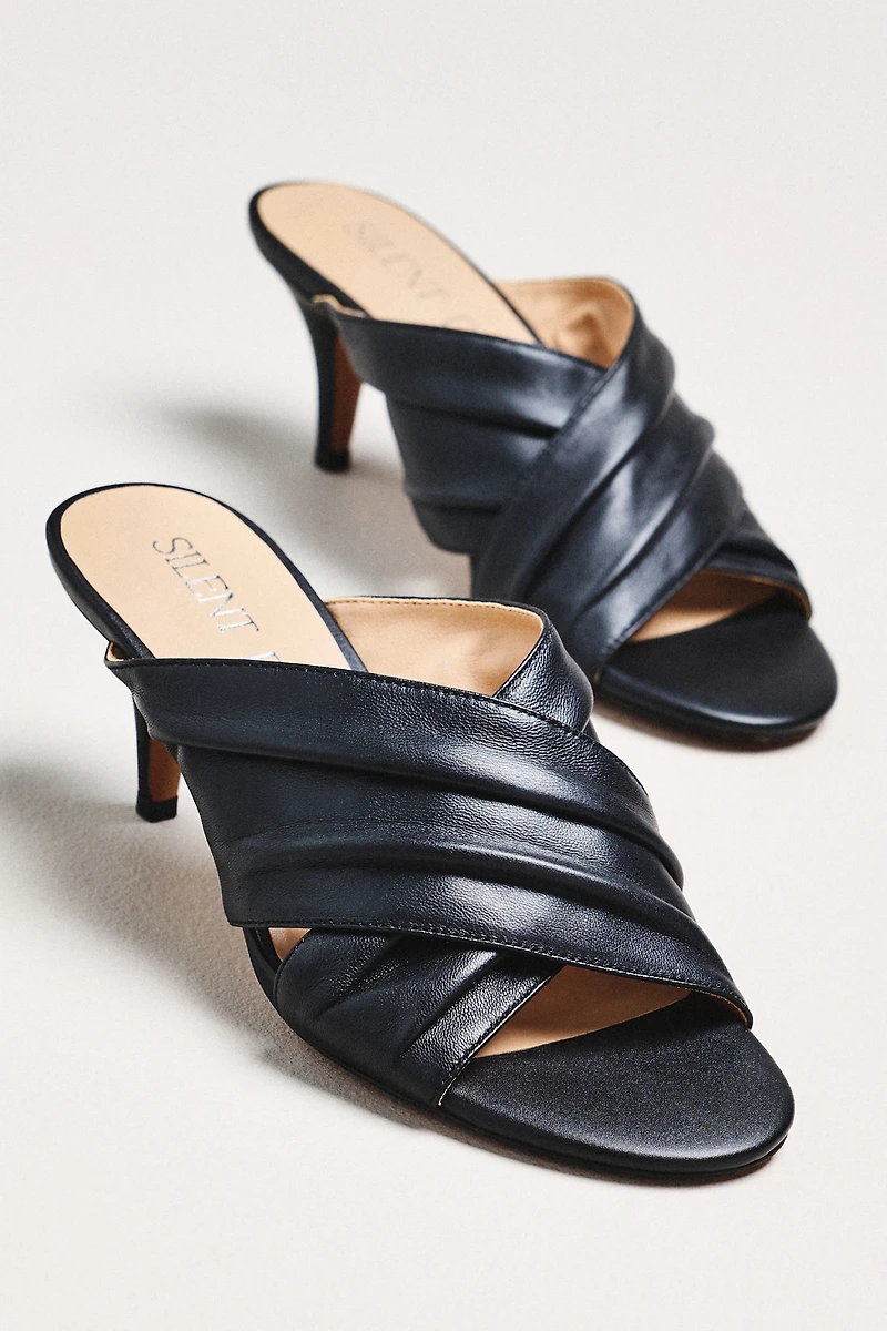 Silent D Kemmy X-Strap Mule Heels