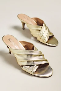 Silent D Kemmy X-Strap Mule Heels