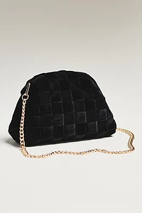Thick Velvet Woven Clutch