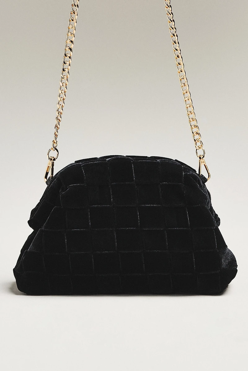 Thick Velvet Woven Clutch