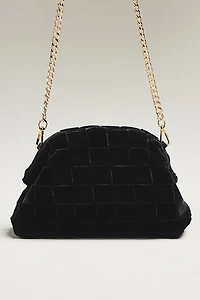 Thick Velvet Woven Clutch