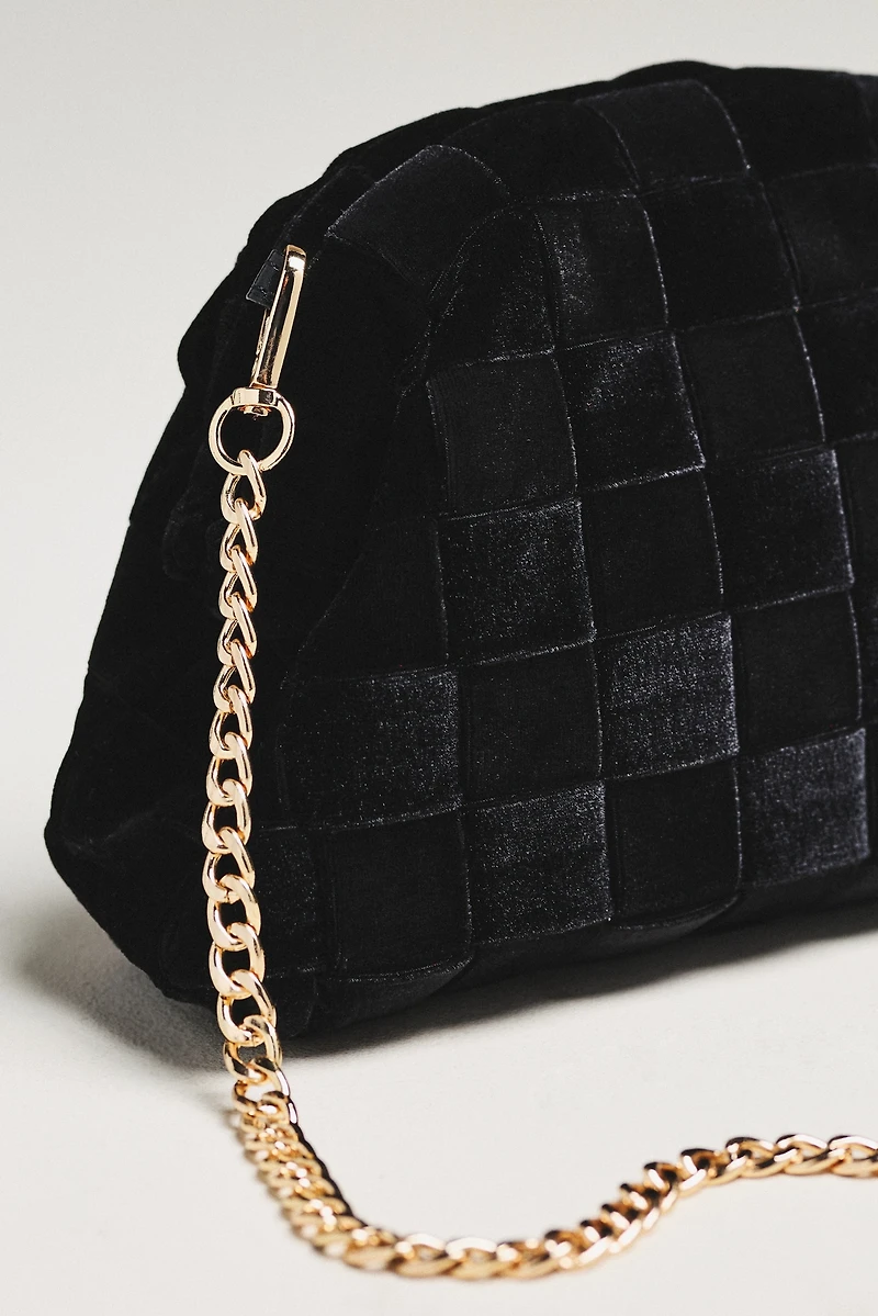 Thick Velvet Woven Clutch