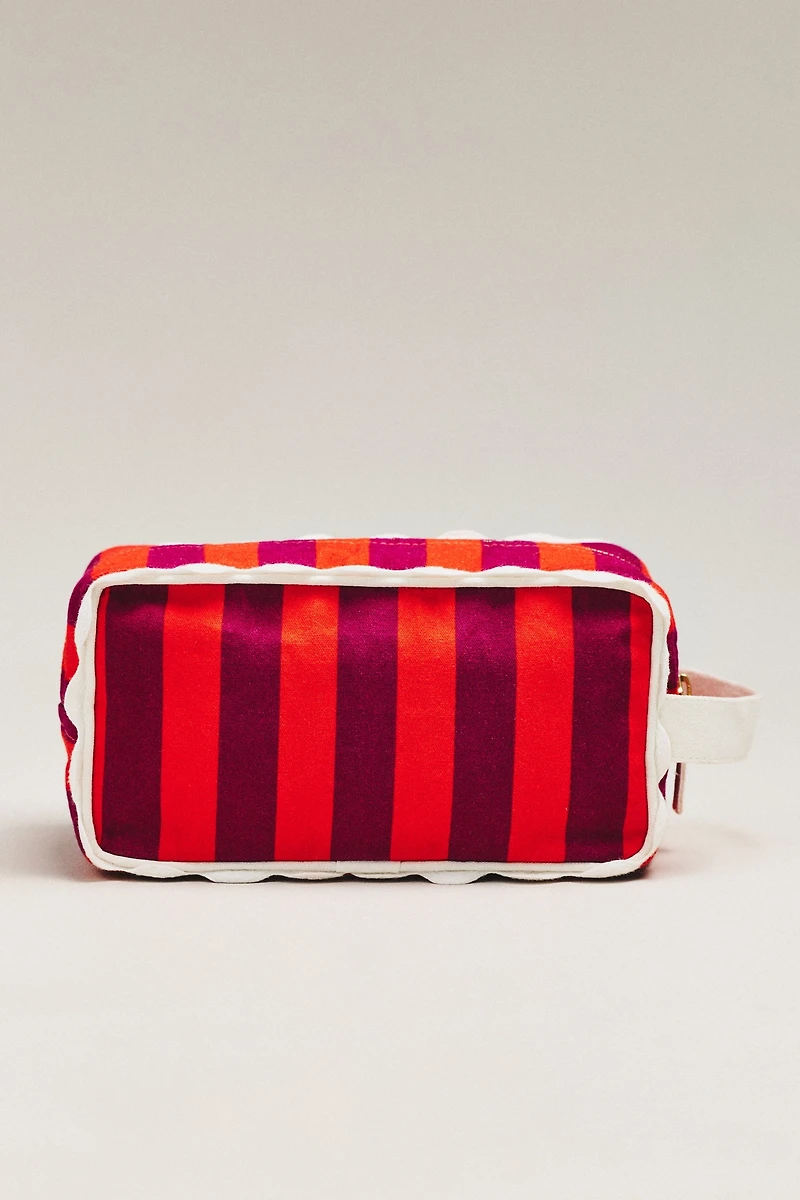 Maeve Canvas Ruffle Cosmetic Bag