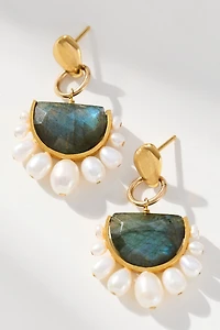 Chan Luu Luna Labradorite Arc Drop Earrings