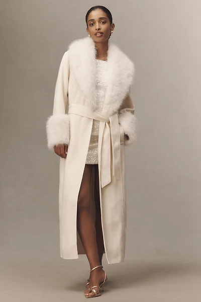 Elliatt Aria Faux-Fur Trim Belted Coat