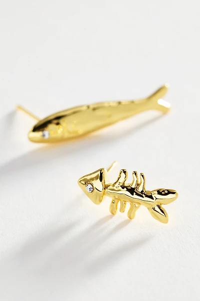 Éliou Sardine & Fishbone Mismatched Earrings