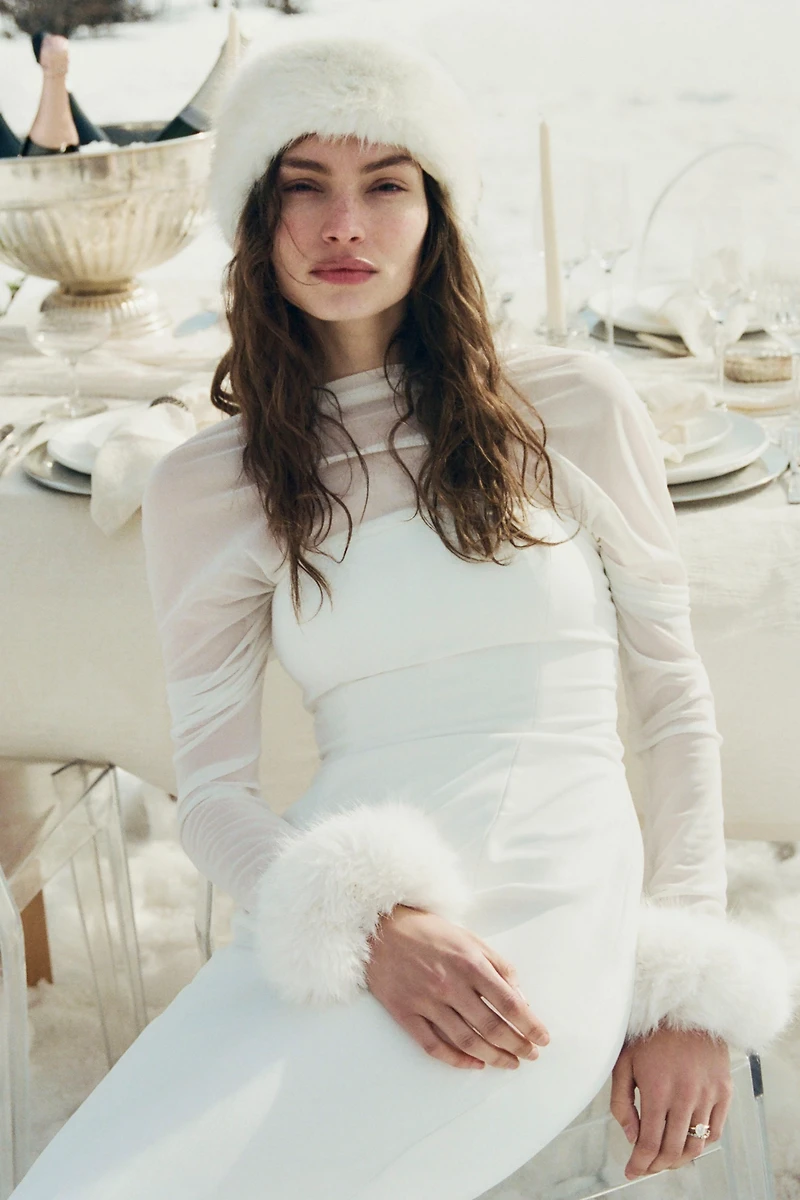 Watters Apple Long-Sleeve Wedding Gown