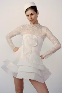 BHLDN Rosette Strapless Mini Dress