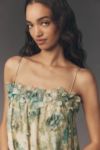 BHLDN 3-D Floral High-Low Hem Dress