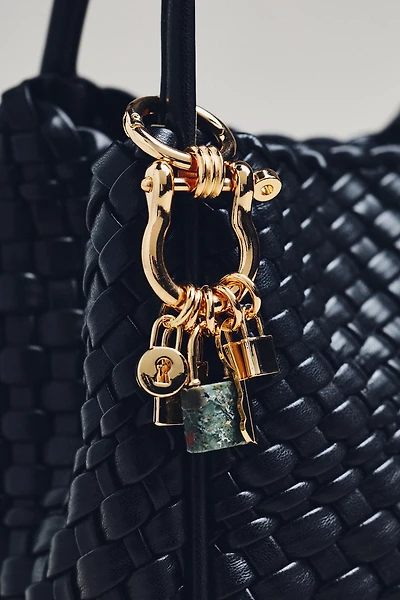 Metal Lock Cluster Bag Charm