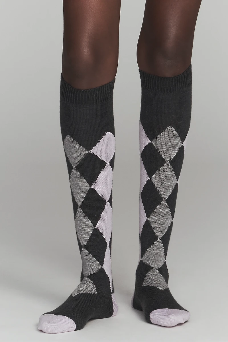 Maria La Rosa Argyle Knee-High Socks