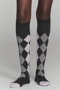 Maria La Rosa Argyle Knee-High Socks