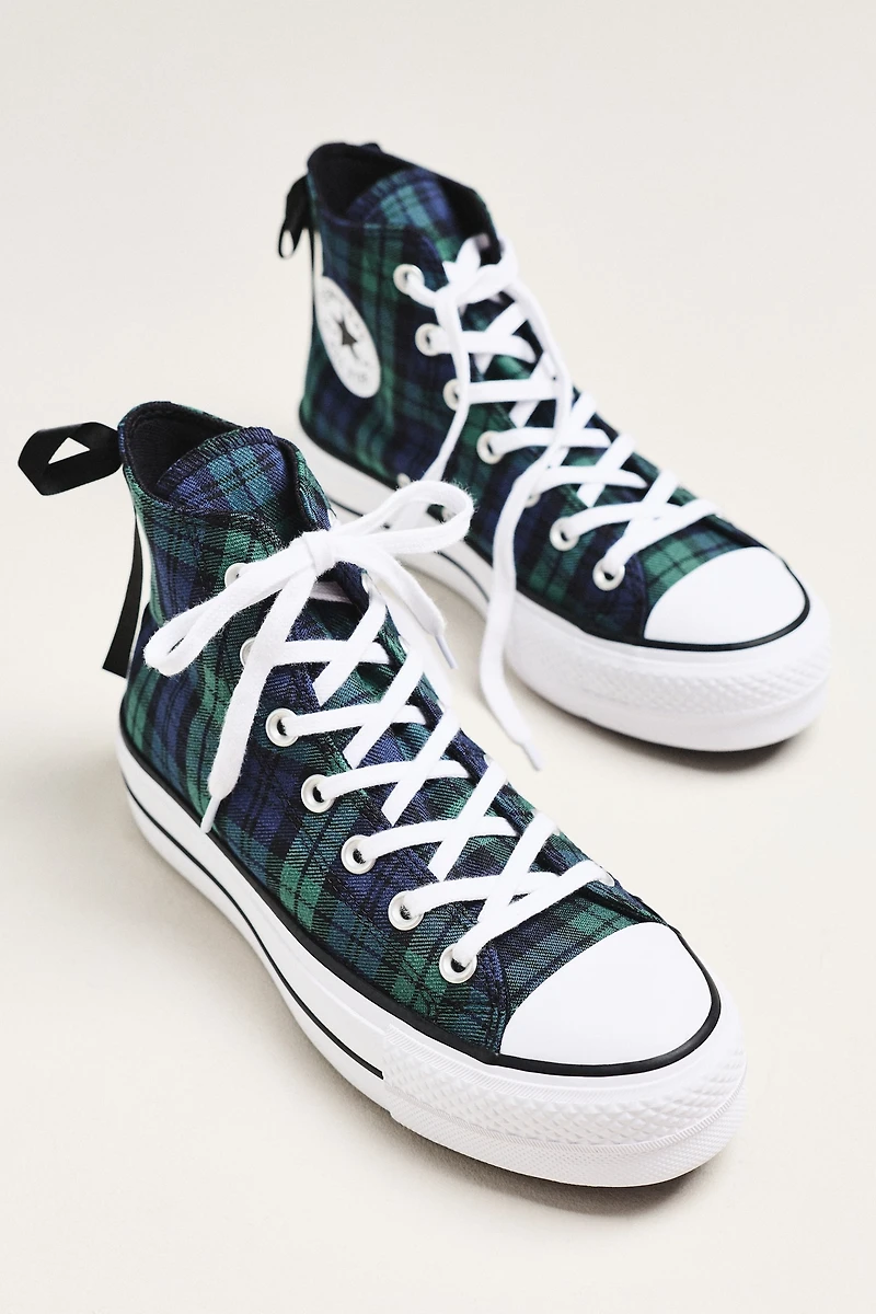 Chuck Taylor All Star Lift Platform Plaid High-Top Sneakers