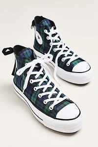 Chuck Taylor All Star Lift Platform Plaid High-Top Sneakers