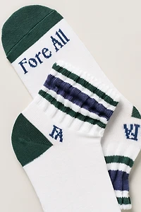 Fore All Retro Stripe Quarter Socks