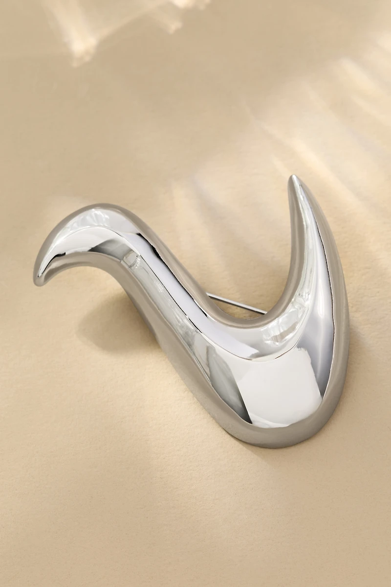 Sleek Squiggle Brooch