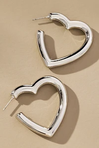 Heart-Shaped Hoop Earrings