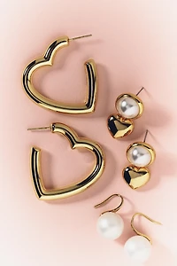 Heart-Shaped Hoop Earrings