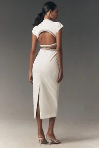 The BHLDN Short-Sleeve Keyhole Maxi Dress