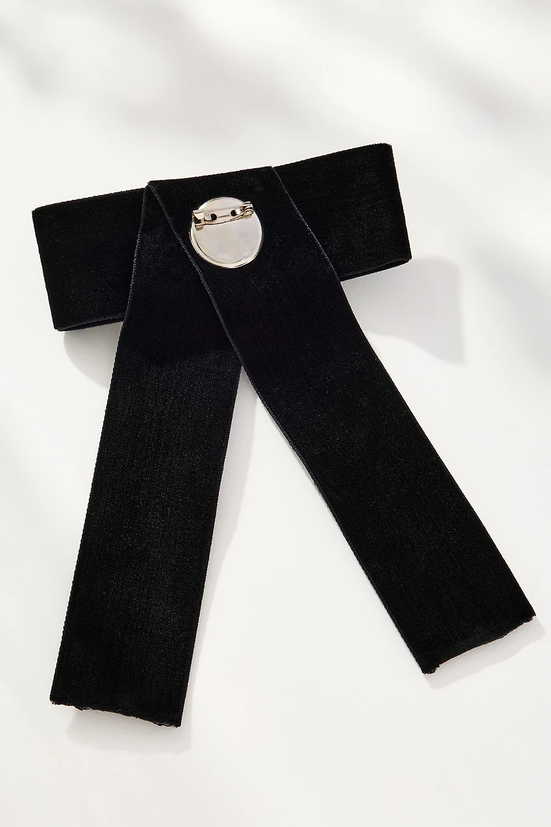 Rhinestone Bow Brooch