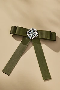Rhinestone Bow Brooch