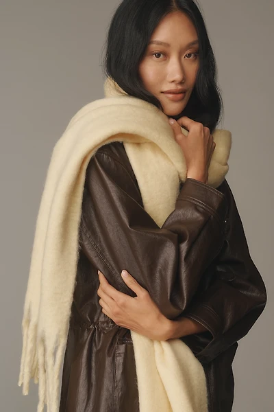 Maeve Solid Brushed Fringe Scarf