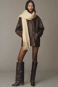 Maeve Solid Brushed Fringe Scarf