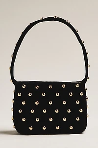 By Anthropologie Studded Velvet Shoulder Bag