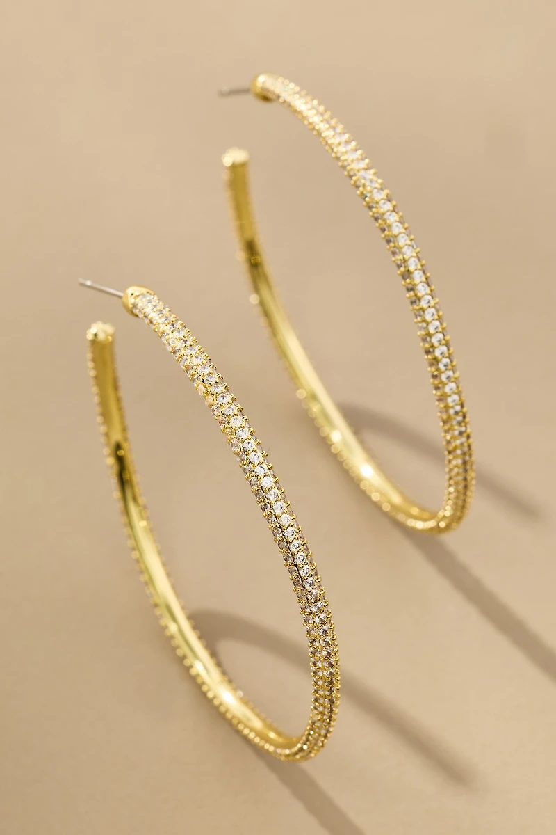 Uncommon James Pavé Hoop Earrings