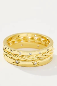 Uncommon James Triad Rings, Set of 3