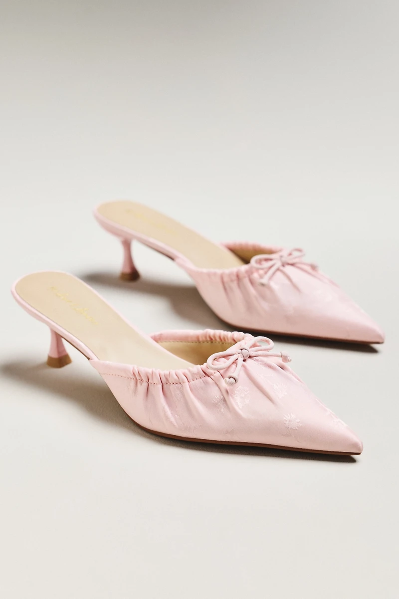 For Love & Lemons Colette Kitten-Heel Mules