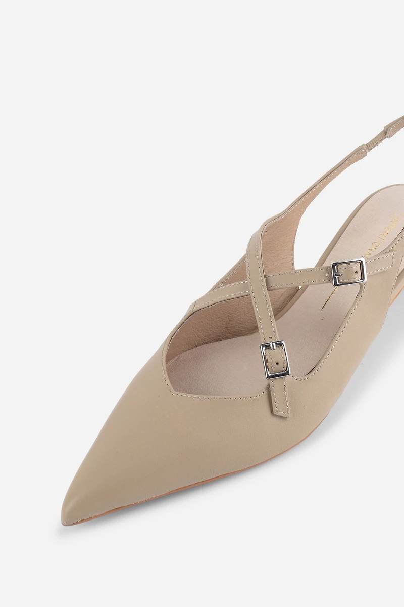 Intentionally Blank Jax Slingback Kitten Heels