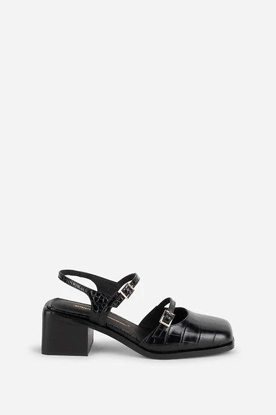 Intentionally Blank Mitzi Ankle-Strap Block Heels