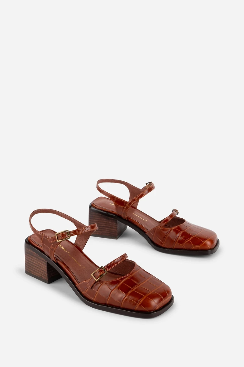 Intentionally Blank Mitzi Ankle-Strap Block Heels